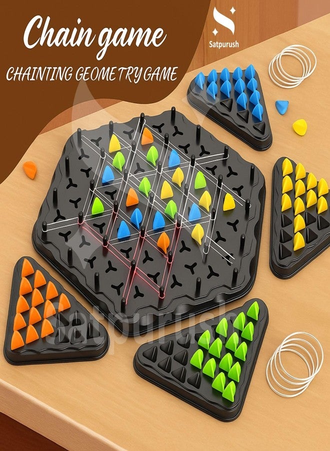 Satpurush Chain Triangular Chess Board Game - Educational & Strategy Indoor Games for Kids 7-14 Years, Fun Learning Board Games for Boys & Girls, Family Game Night, Gift for Kids Age 8-12 - Image 2